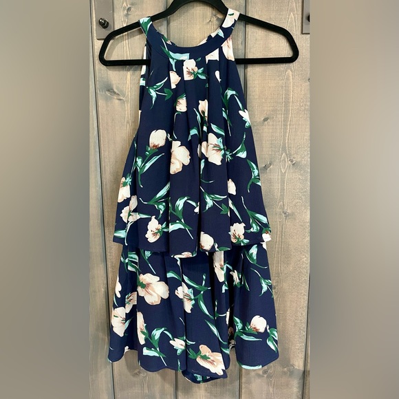 Wishlist Other - Navy blue floral romper sz S NWOT